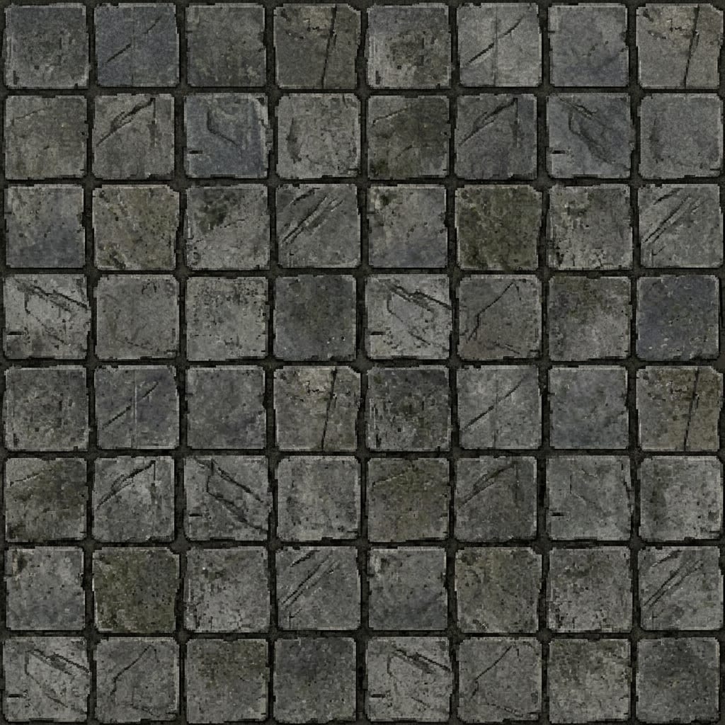 Image: Seamless tileable texture, worn gray stone dungeon