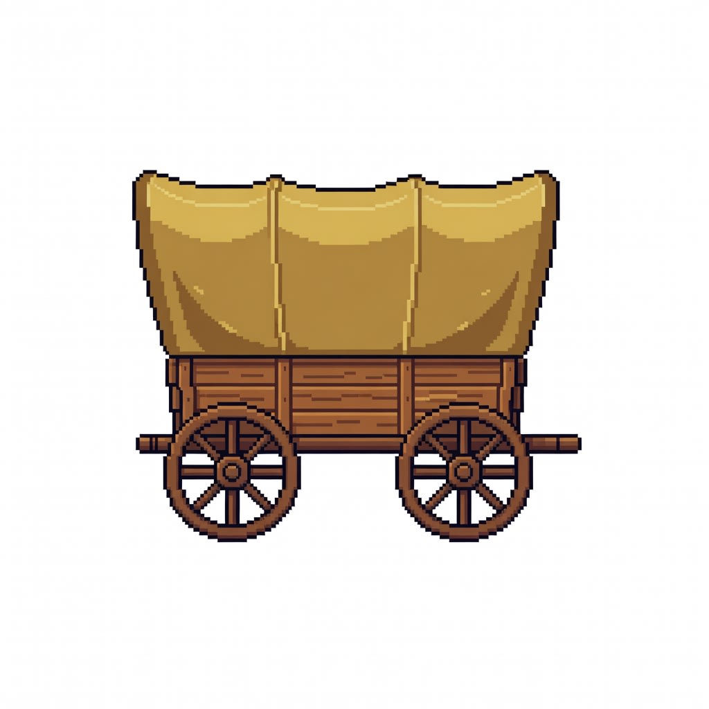 Pixel-Art Covered Cart Solo