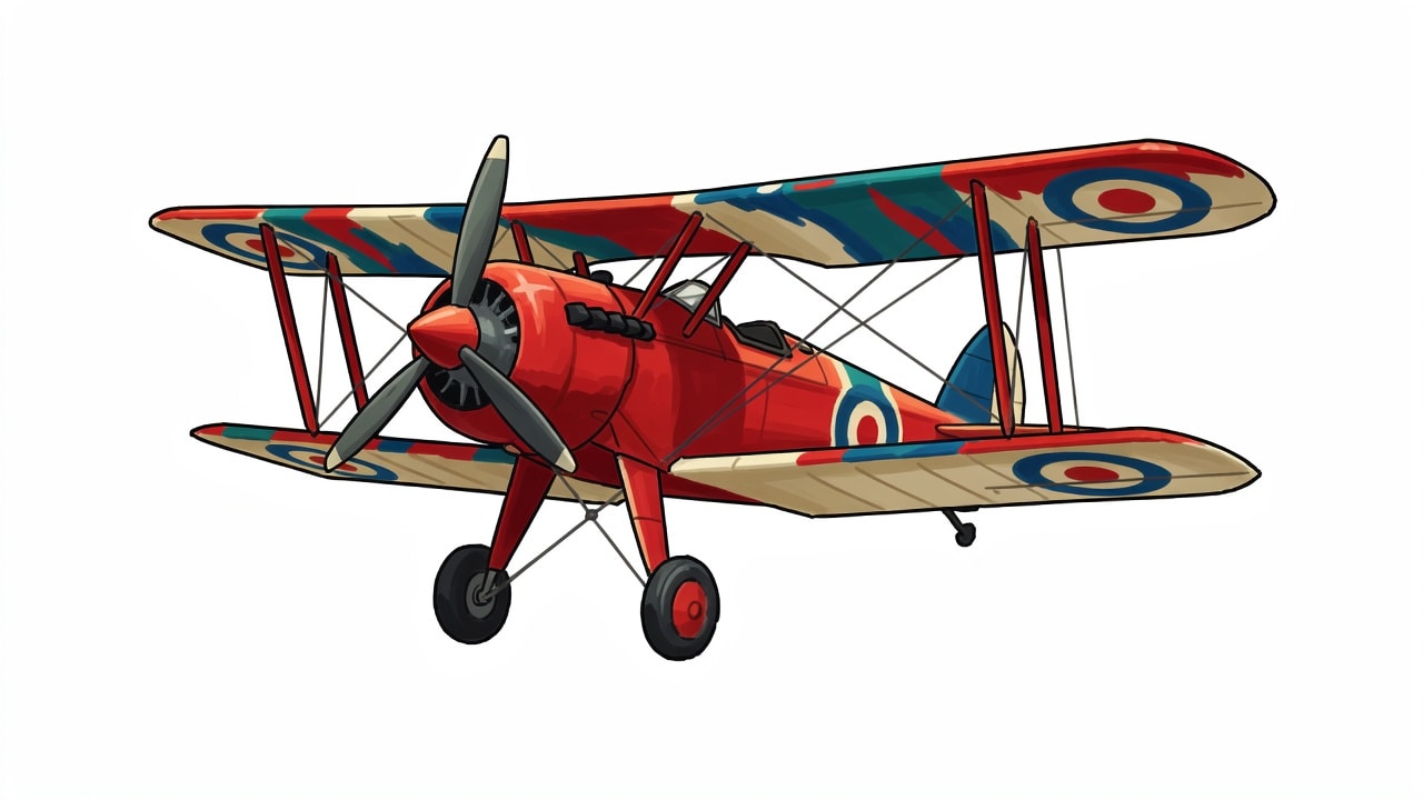 Stylized WWI Biplane - Concept (1 / 4)