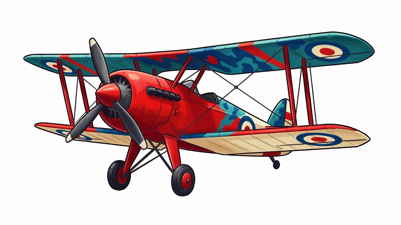 Stylized WWI Biplane - Concept (3 / 4)