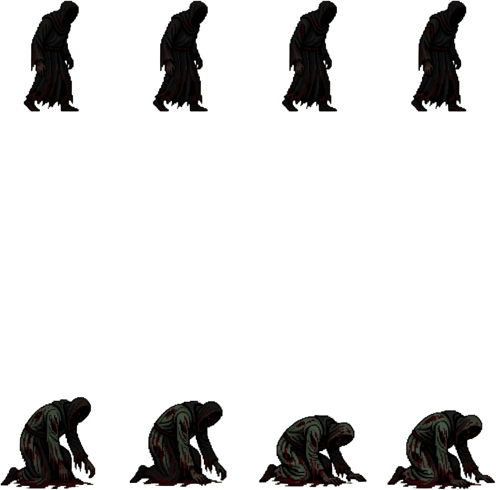 Corrupted Clergy Enemy Spritesheet (2 / 4)