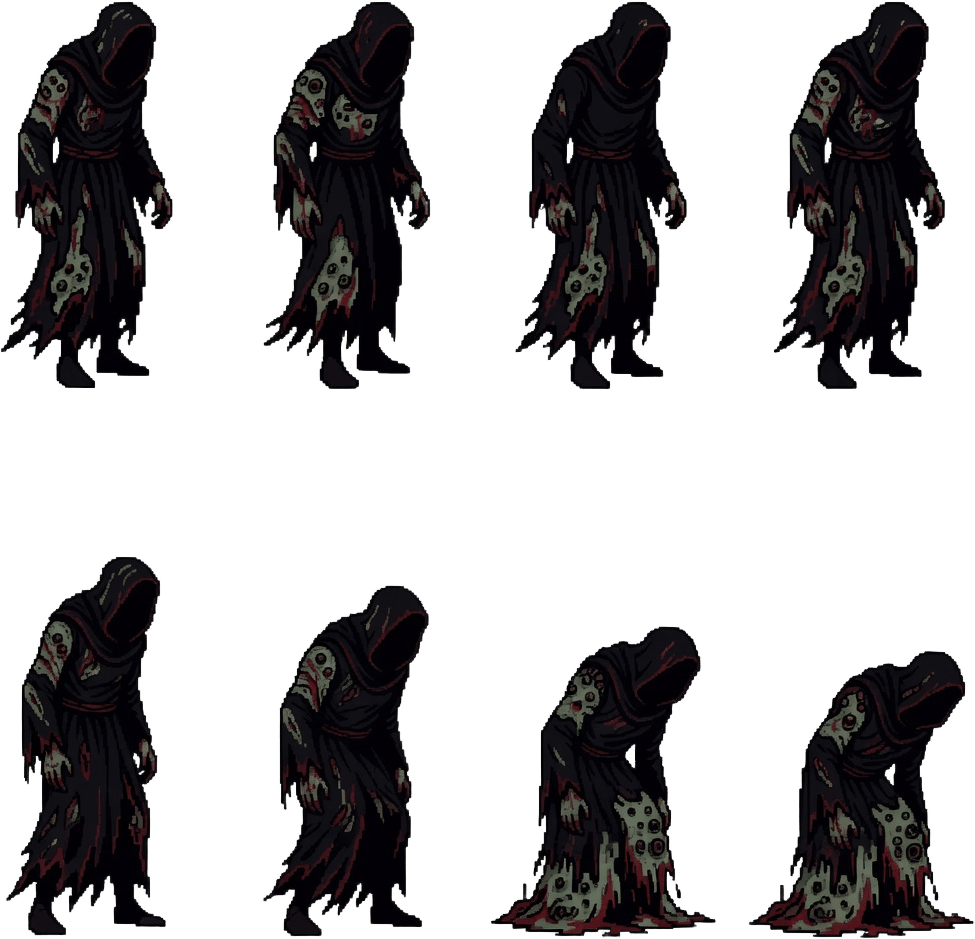 Corrupted Clergy Enemy Spritesheet (4 / 4)