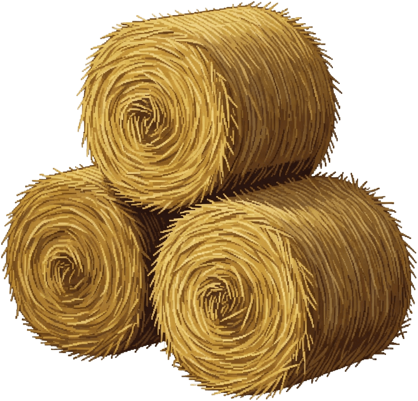 Pixel Hay Bales Large Concept