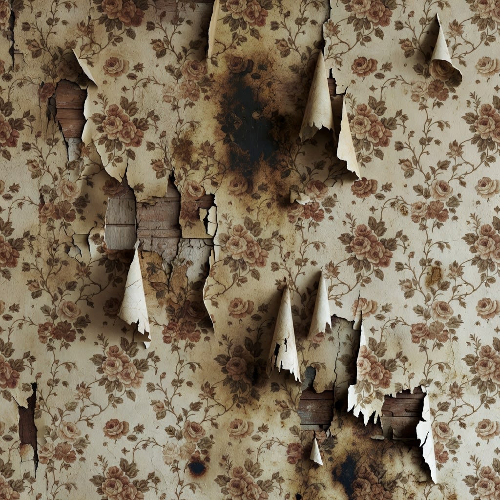 Peeling Victorian Wallpaper Texture