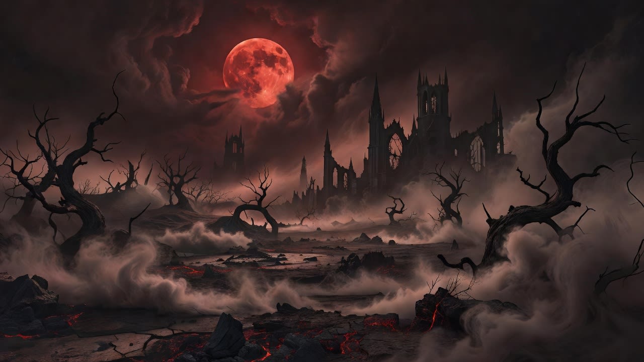 Dark Gothic Landscape Backdrop