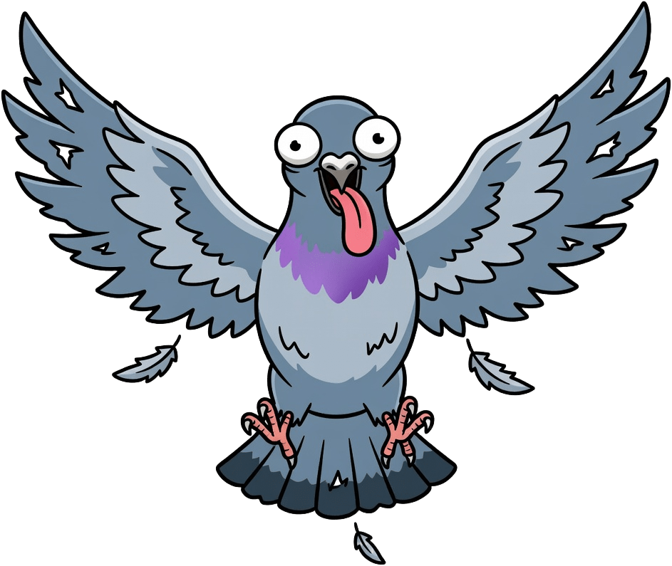 Zombie Pigeon Flying