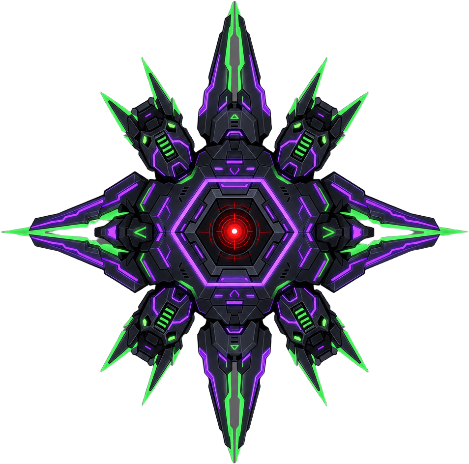 Neon Enemy Drone Top-Down