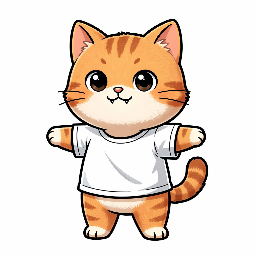 Cat Character Concept - Orange Tabby (2 / 3)