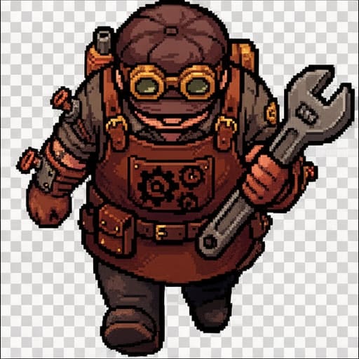 Steampunk Engineer Sprite