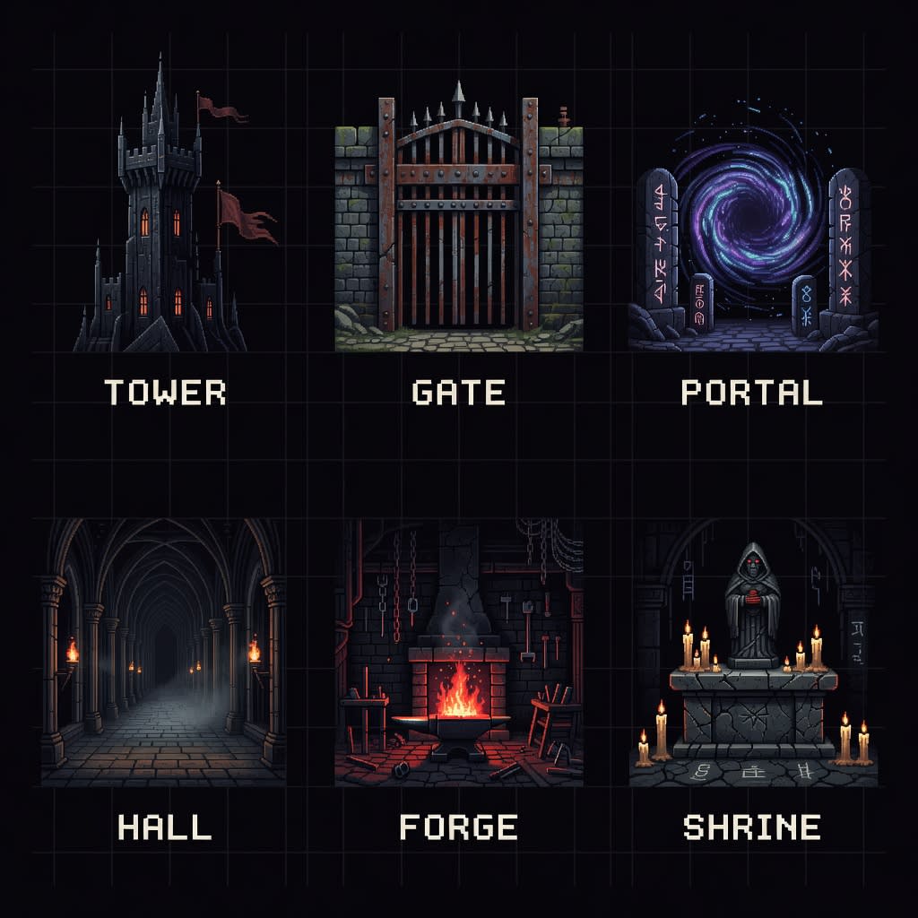 Location Icons Pixel