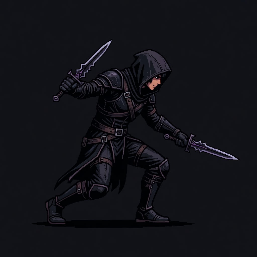 Assassin Pixel Art Variants (4 / 4)