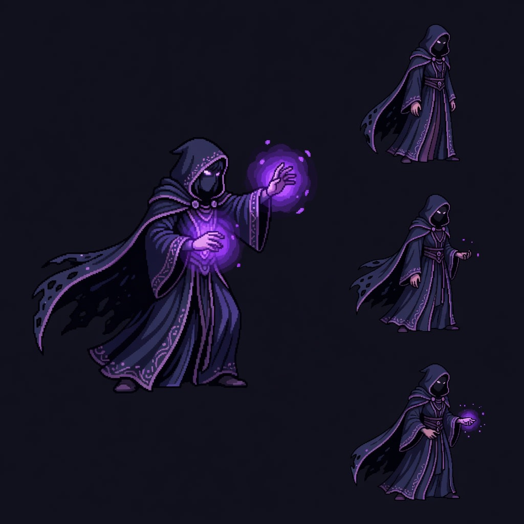 Mage Pixel Art Variants (4 / 4)