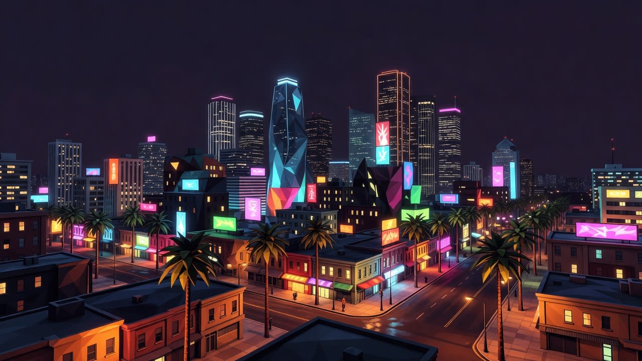 intro_1 - Los Santos Night Skyline