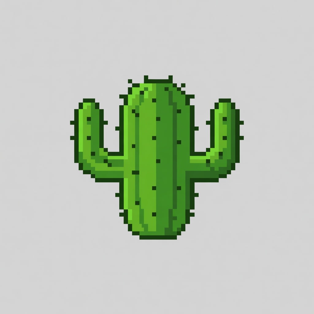 Cactus Sprite - Pixel Art