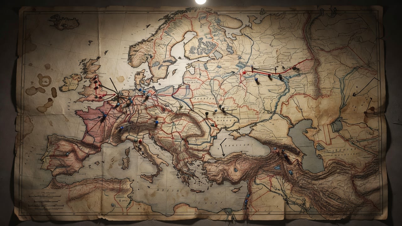 Strategy War Map 1940s