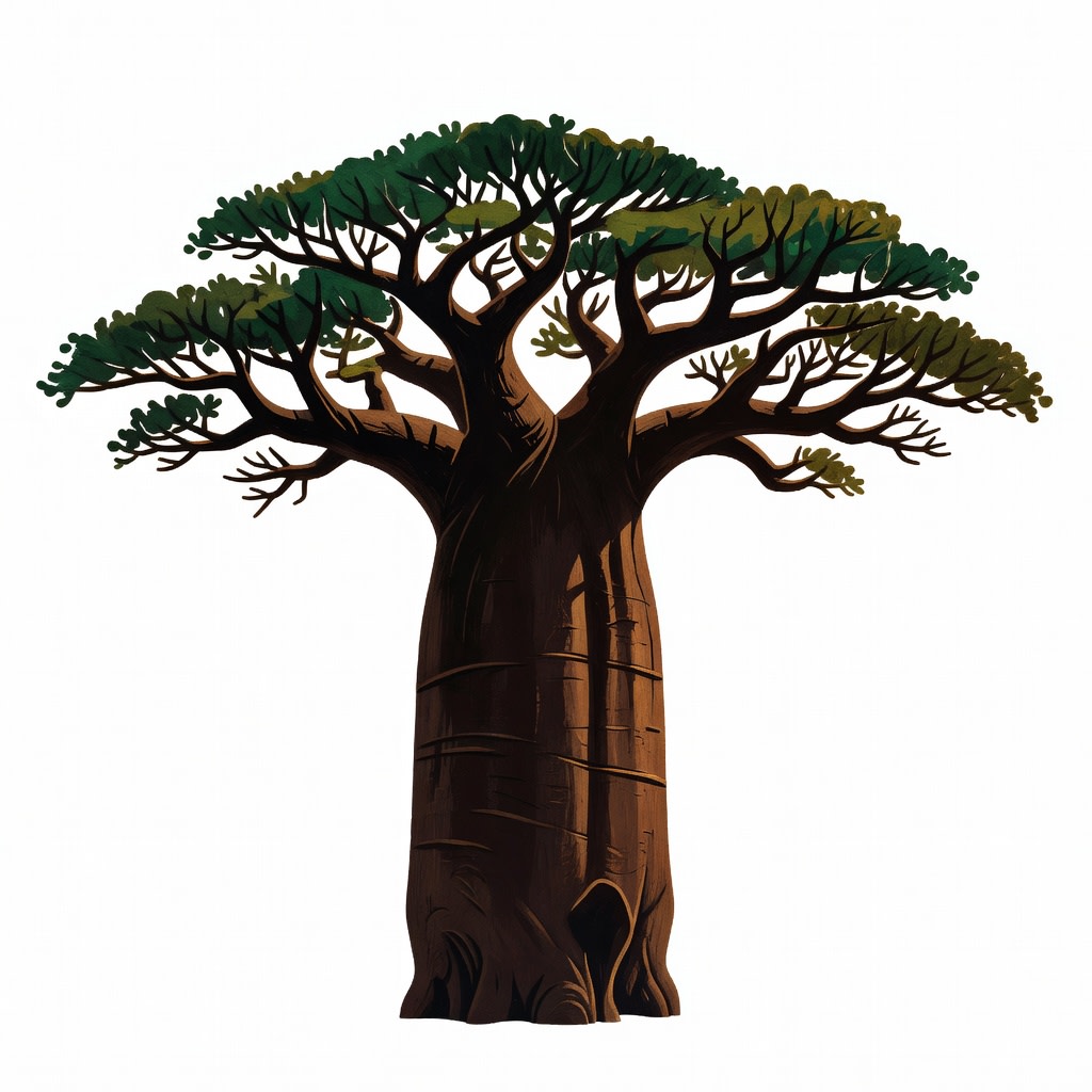 Baobab Tree Silhouette (2 / 2)