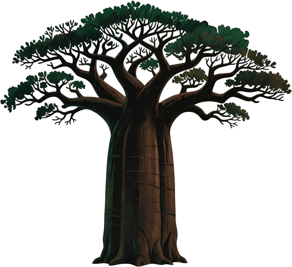 Baobab Tree Silhouette (1 / 2)