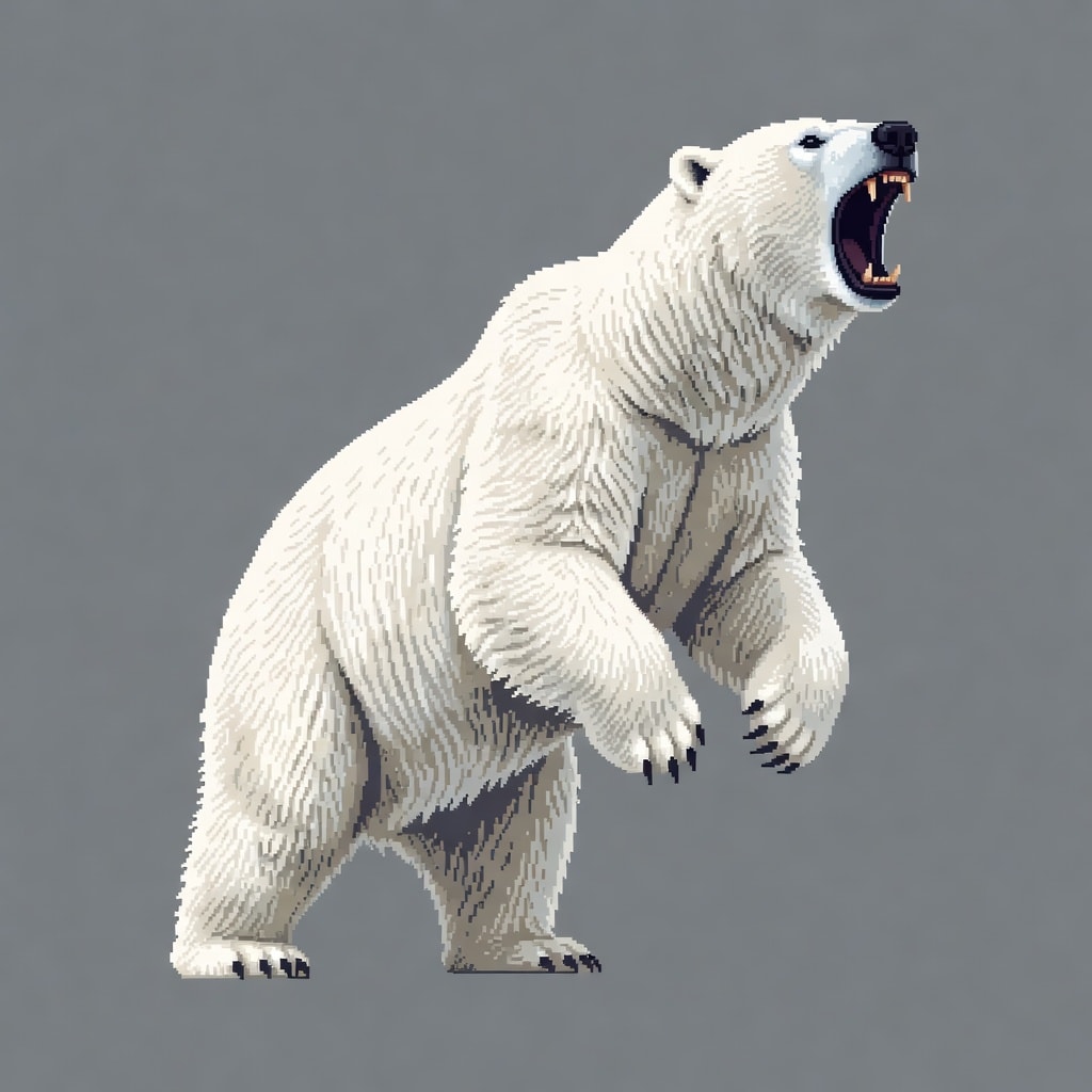 Polar Bear - Pixel Art