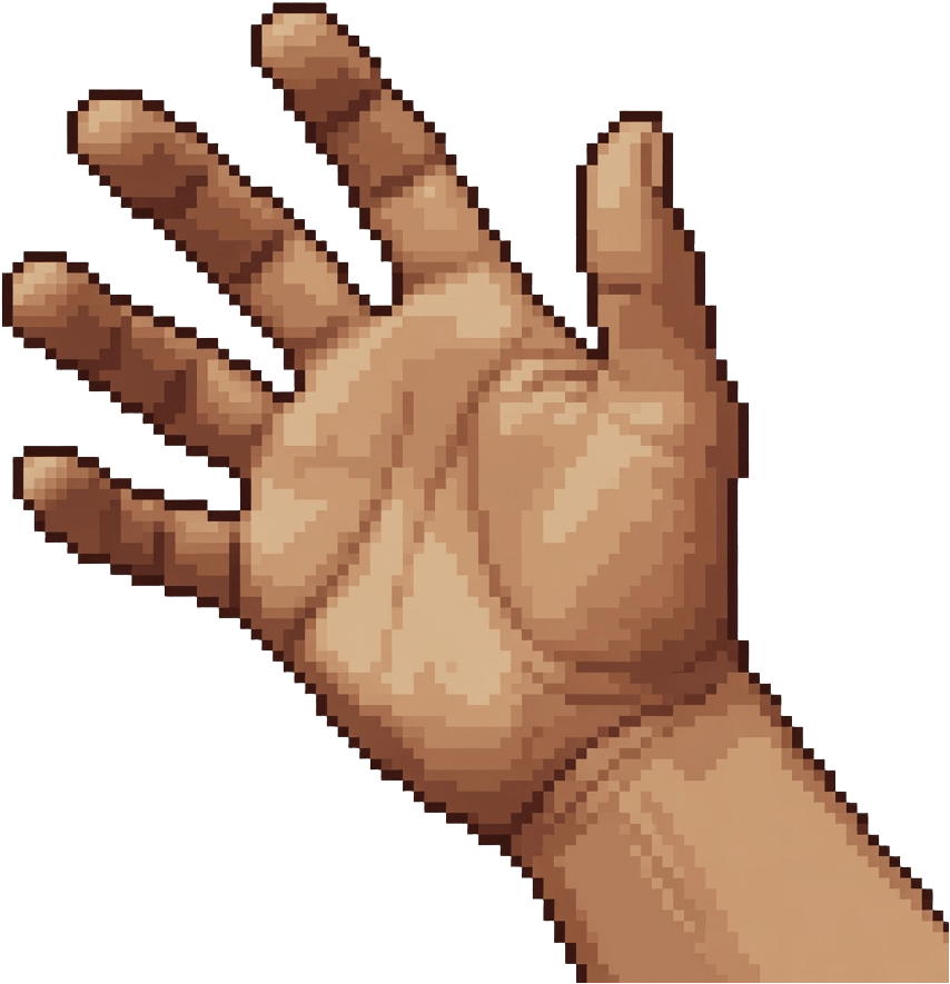 Retro human hand clear anatomy (1 / 2)