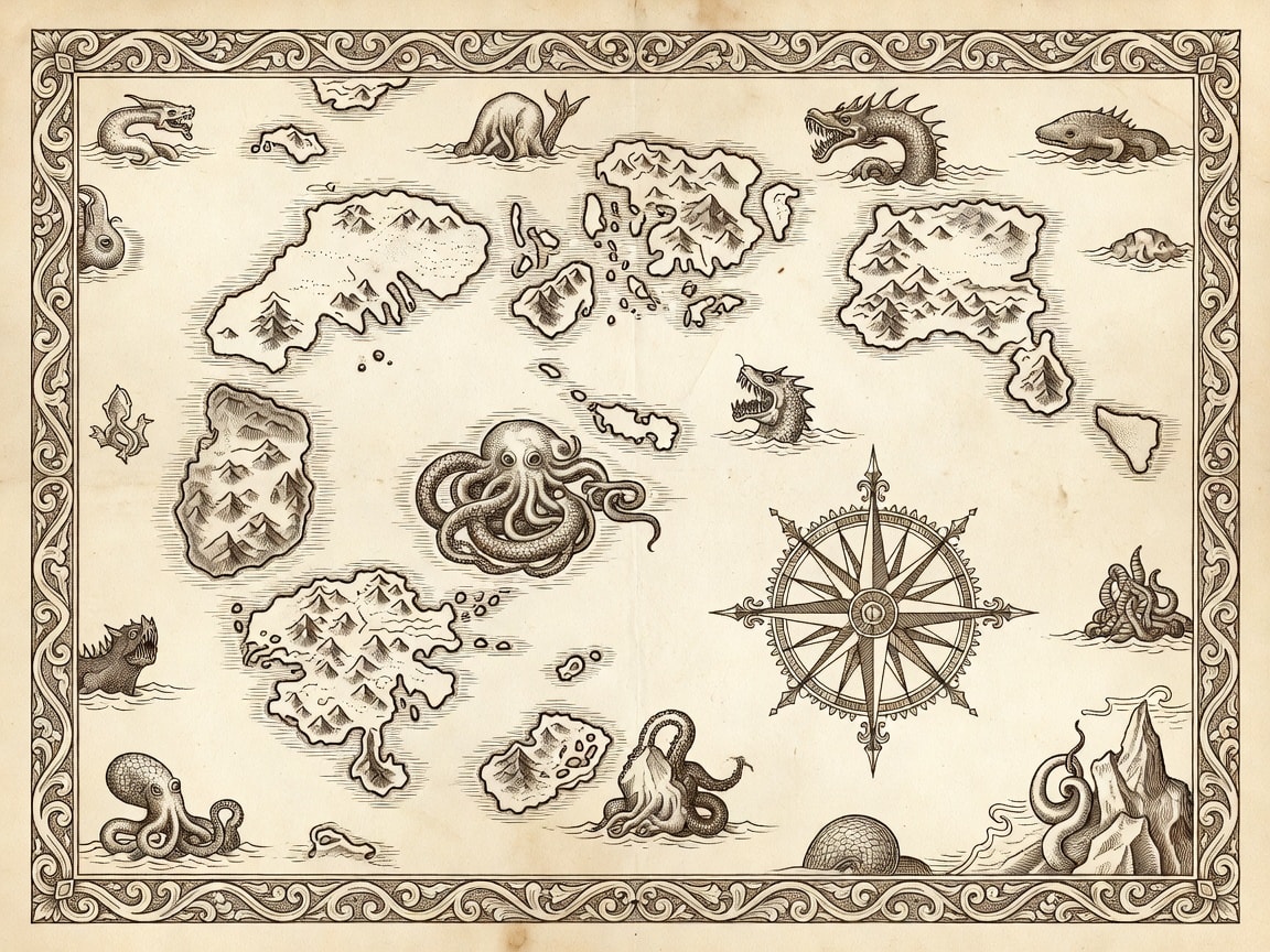 Islands Map Illustration