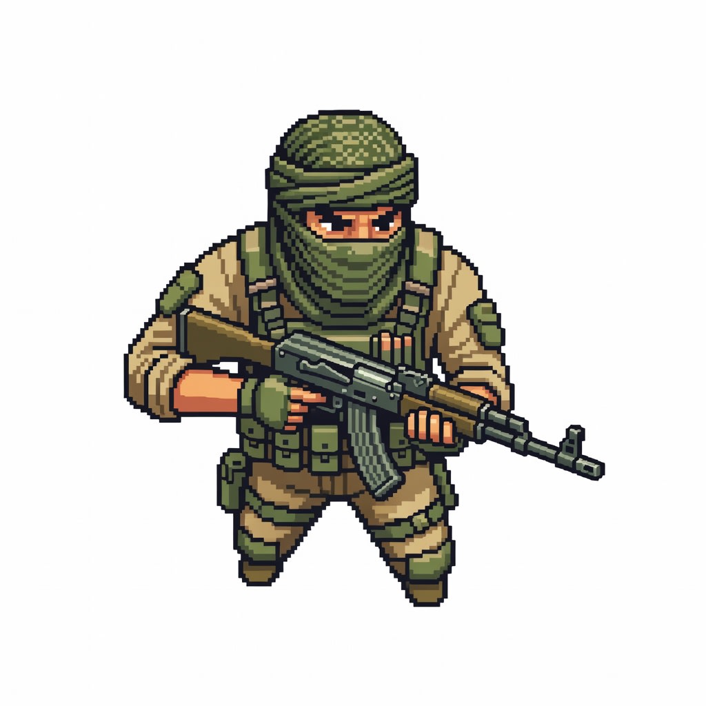 Ranged Enemy - Rifle Mercenary Top-Down
