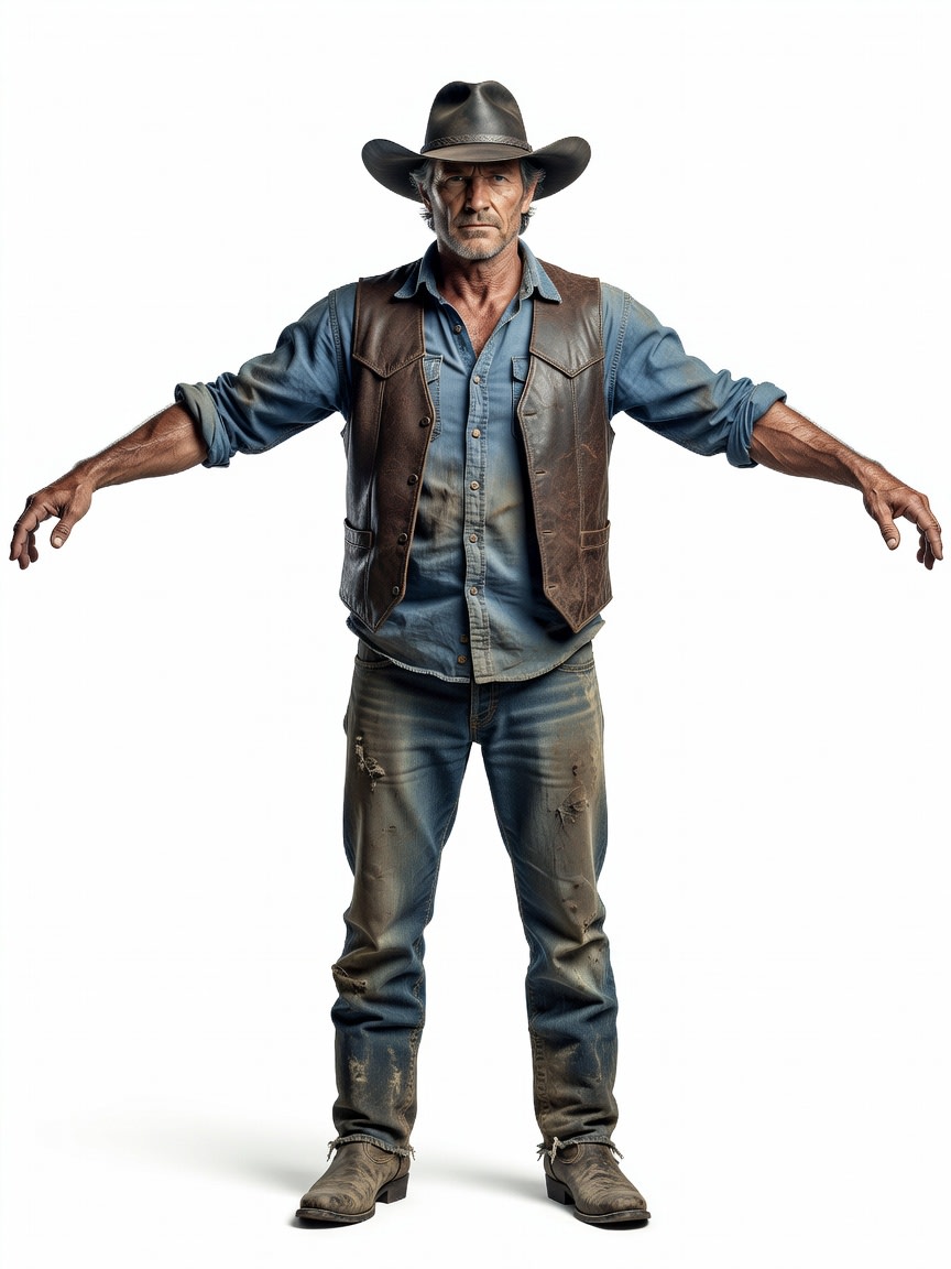 John Marston Cowboy T-Pose Concept