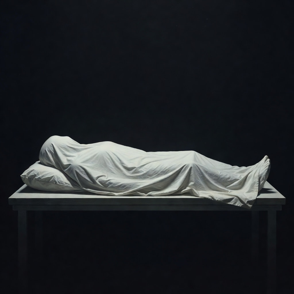 Cloth Covered Body on Table (2 / 2)