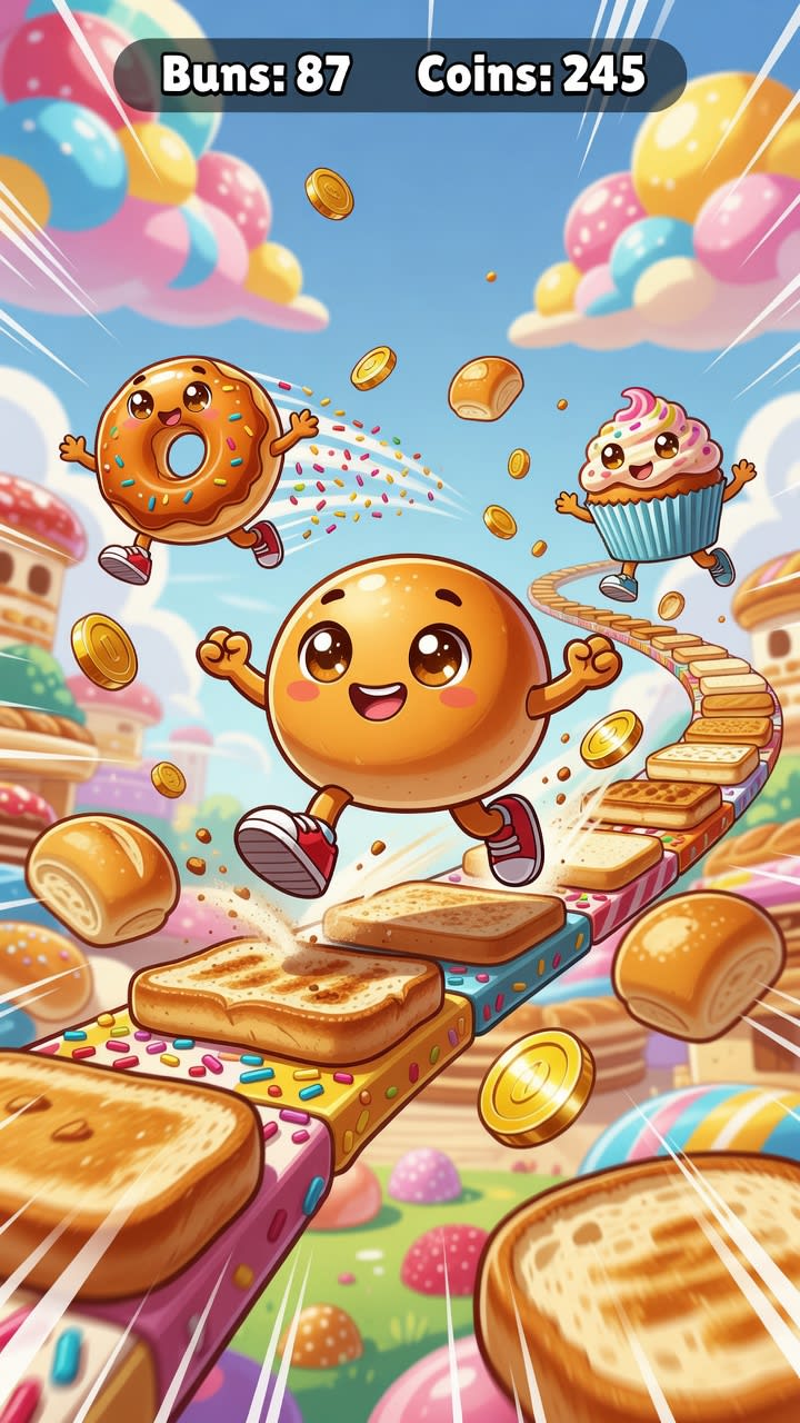 Buns and Bounce - Game Screenshot Mockup (1 / 2)
