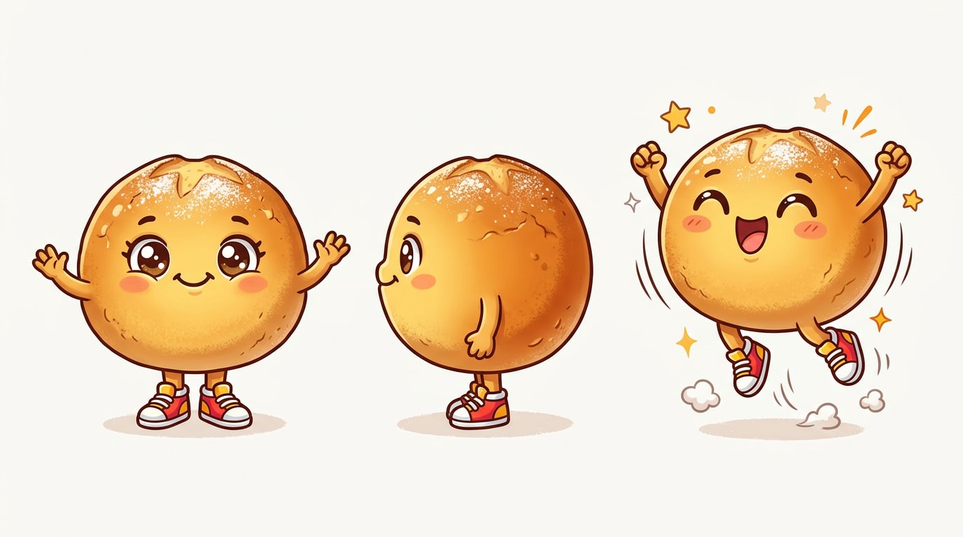 Buns and Bounce - Character Turnaround Sheet (1 / 3)