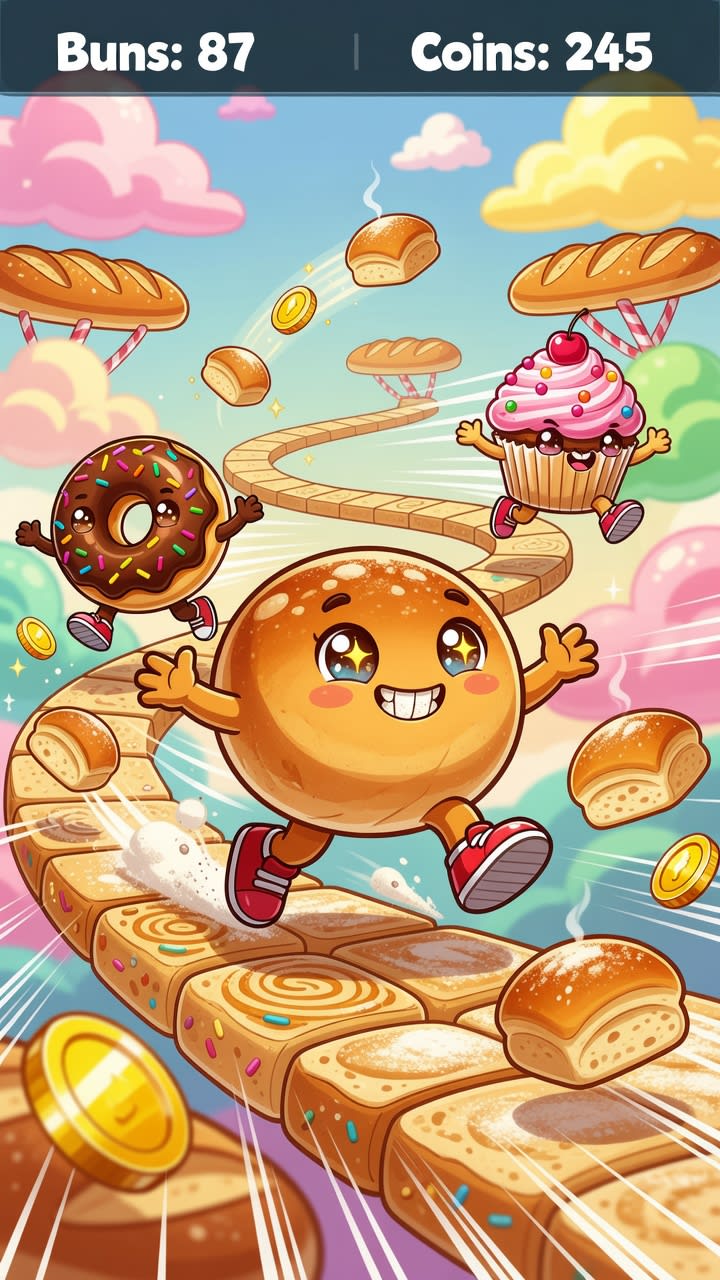 Buns and Bounce - Game Screenshot Mockup (2 / 2)