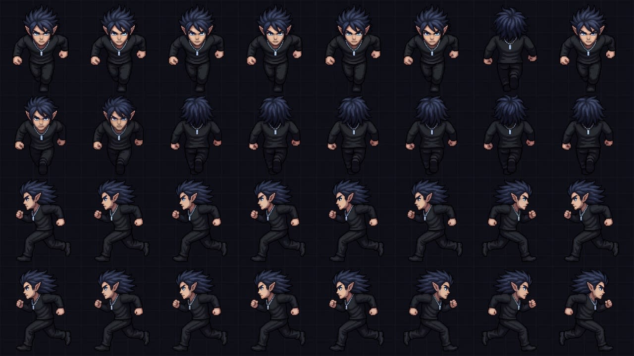 Destoria - Run Sprite Sheet (2 / 2)