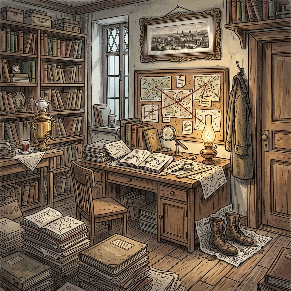 Image: Hand-drawn storybook illustration, tall vertical 9