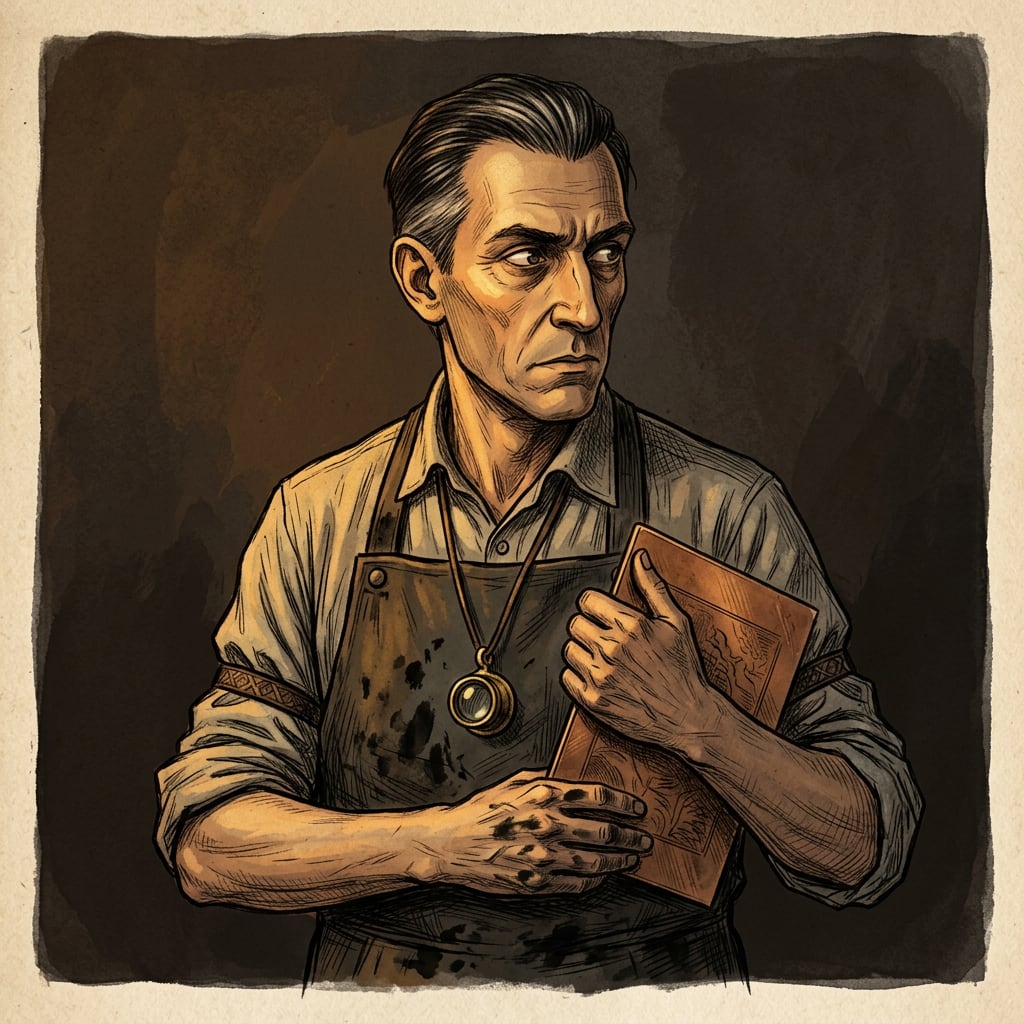 Image: Hand-drawn storybook character portrait, waist-up,