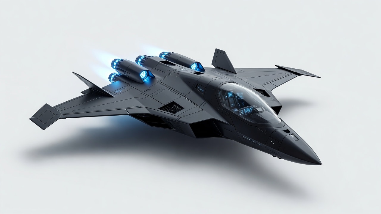 Sci-Fi Fighter Spaceship Concept (1 / 2)