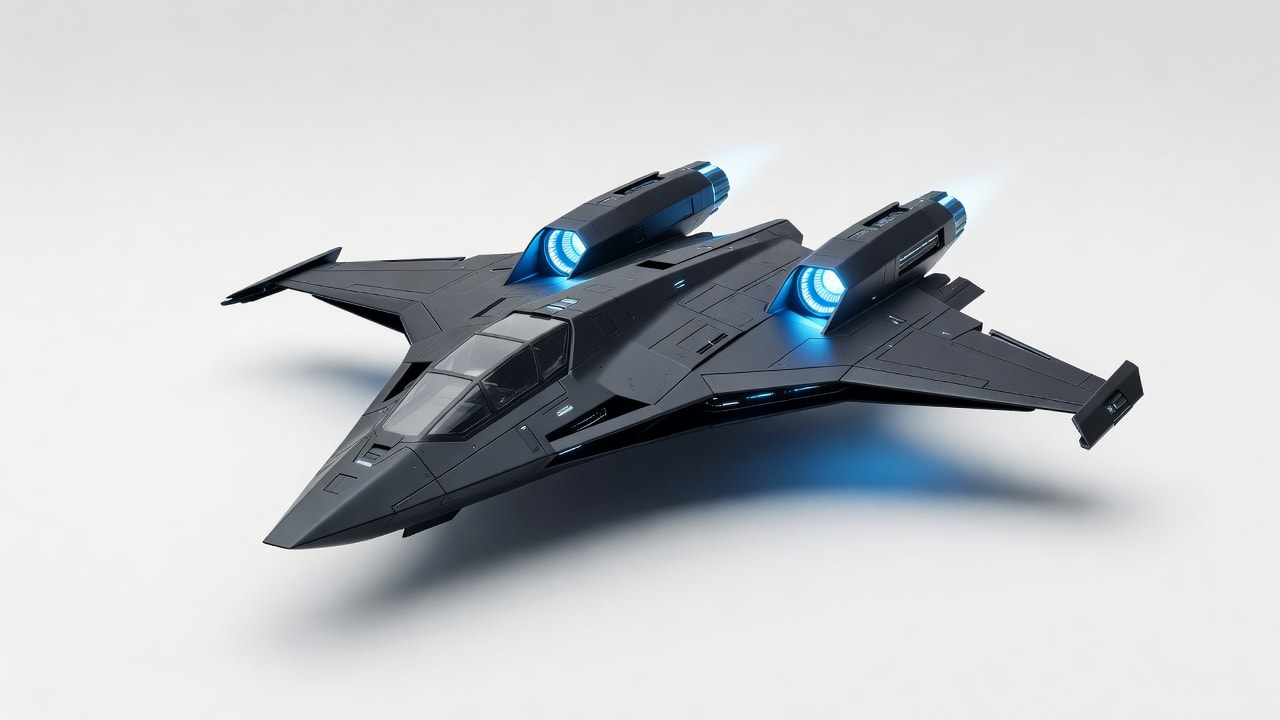 Sci-Fi Fighter Spaceship Concept (2 / 2)