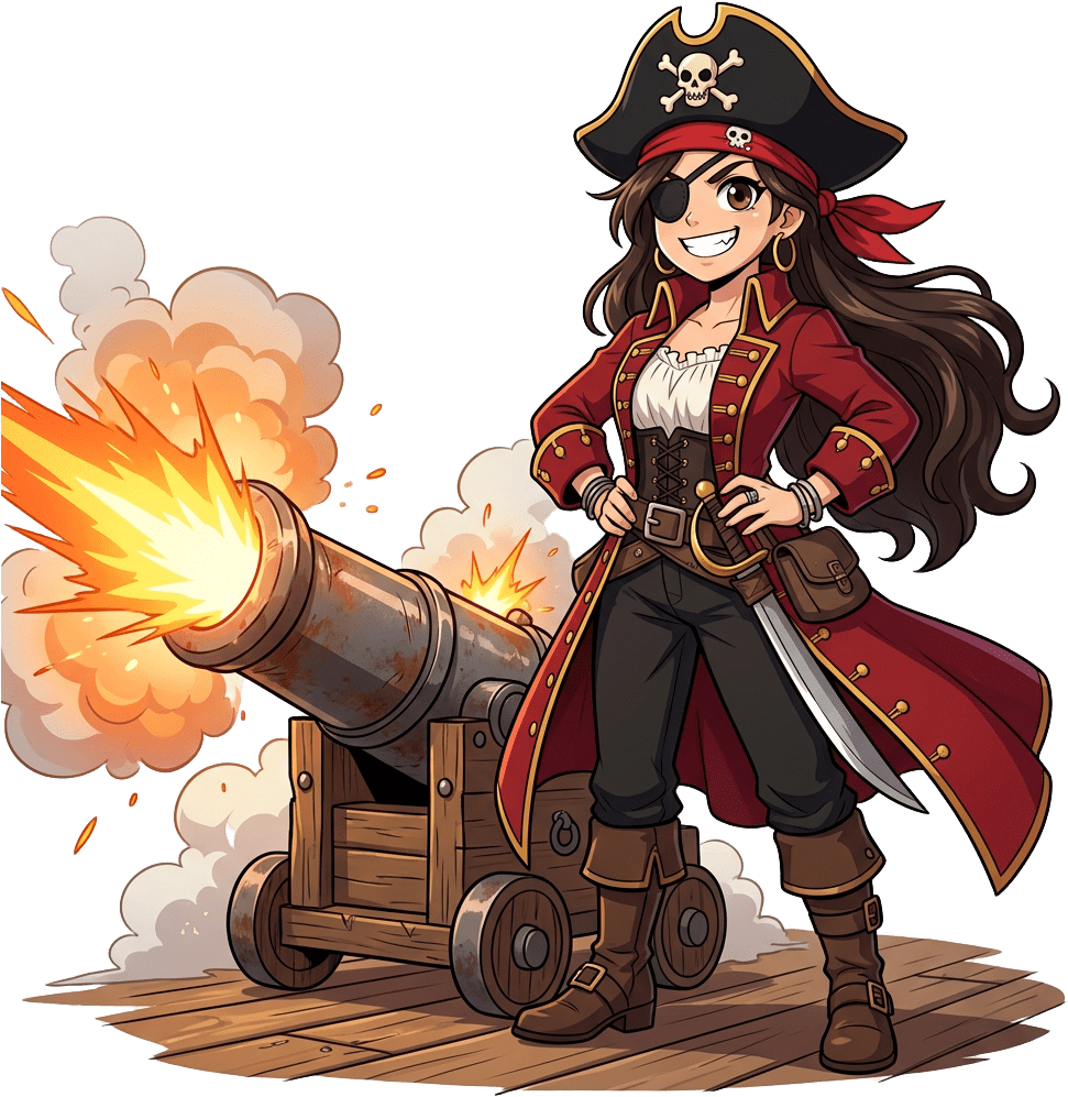 Pirate Girl Fire (D key)