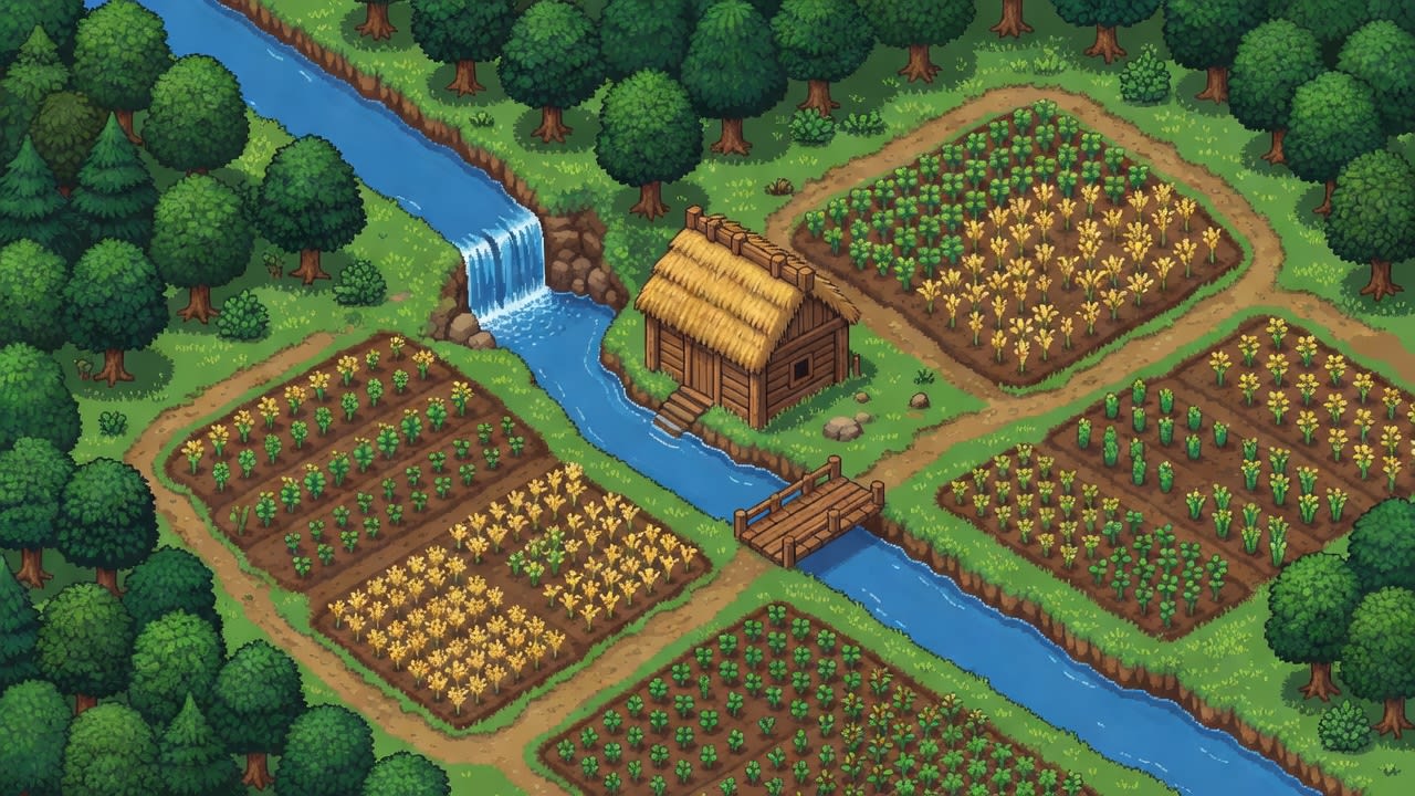 First Farm Map - Pixel Art Hovel