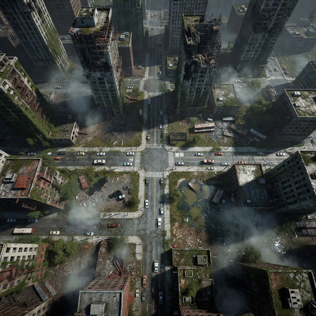 Post-Apocalyptic City Block Map