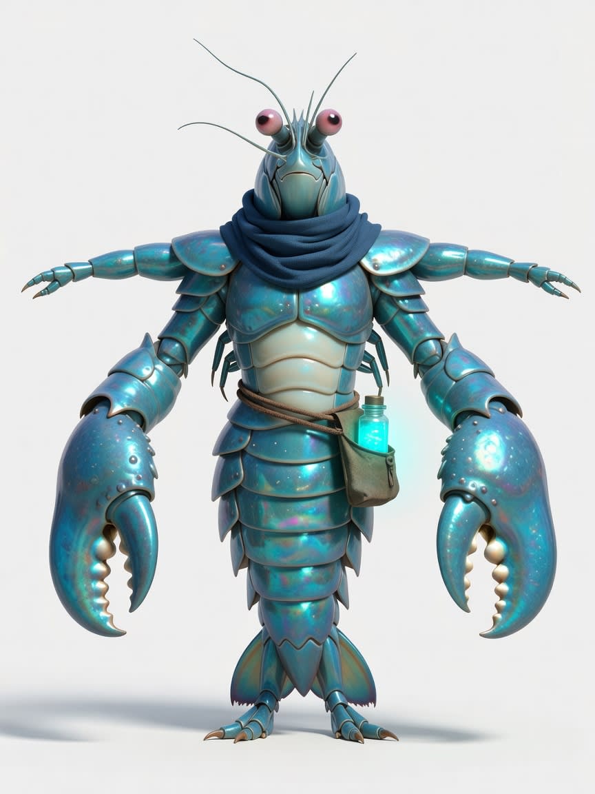 Sunstruck T-Pose Blue-Shimmer