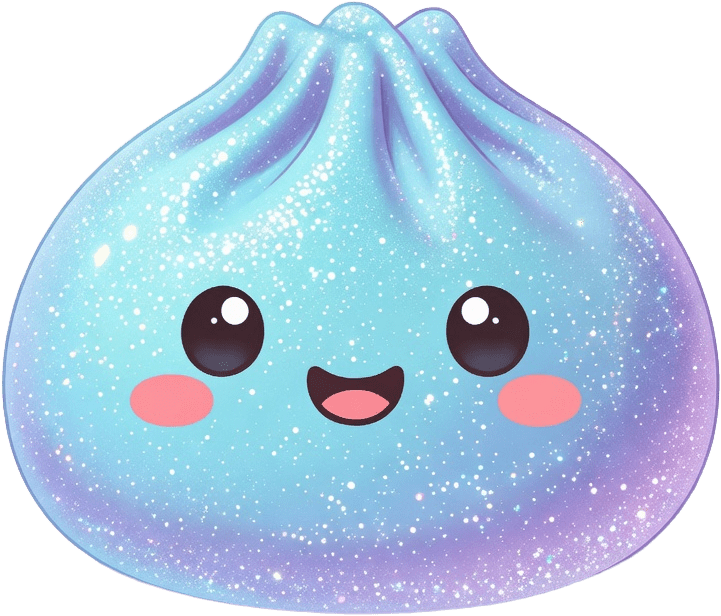 Glitter Slime Bun Blue