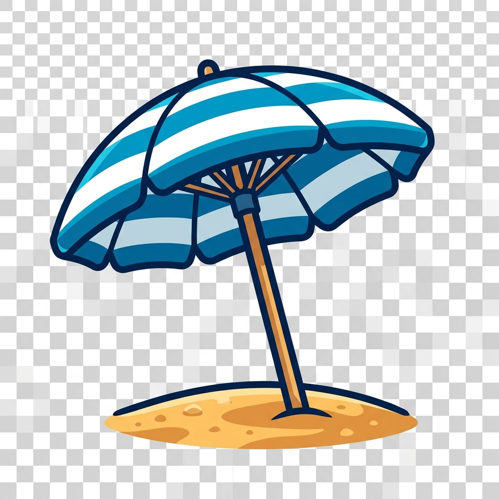 Image: A game UI icon of a beach umbrella parasol giving