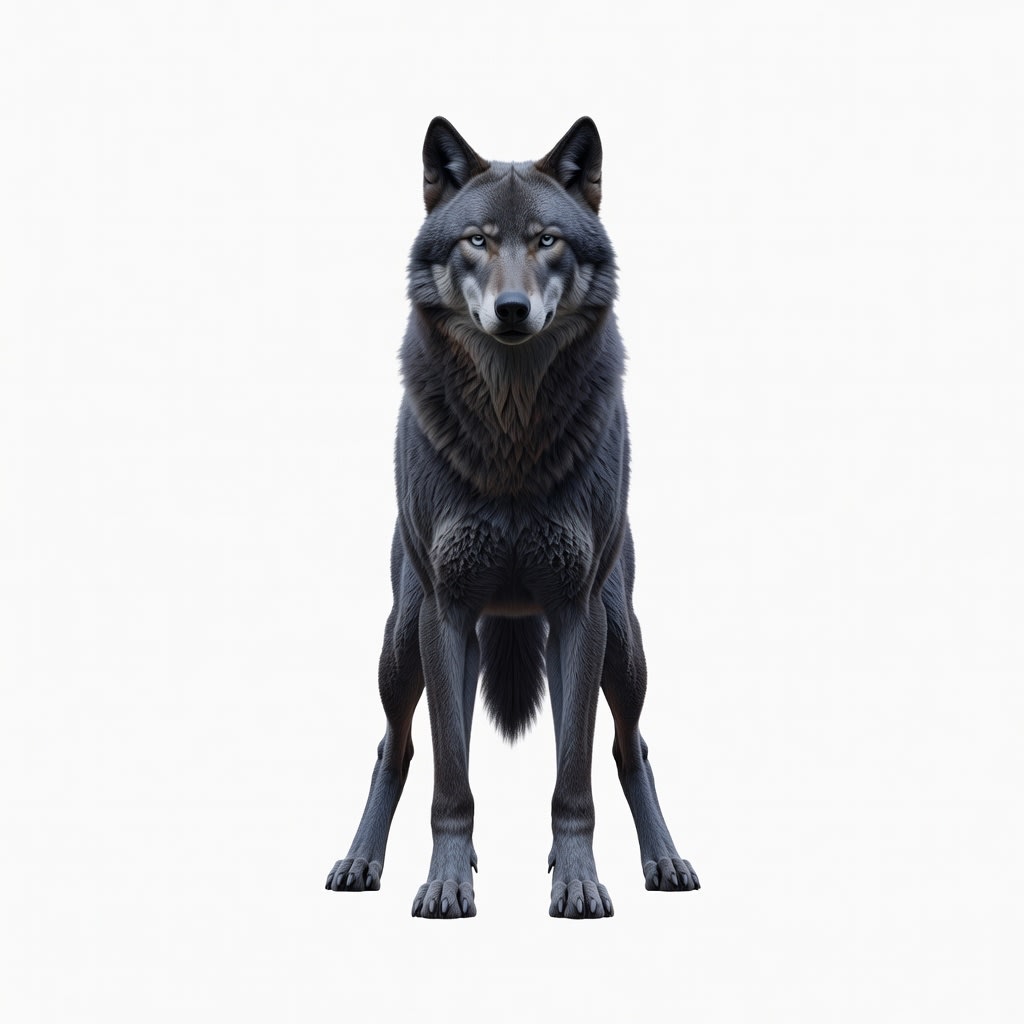 Wolf A-Pose for Rigging