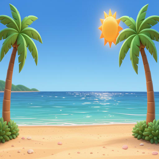 Cartoon Beach Stage