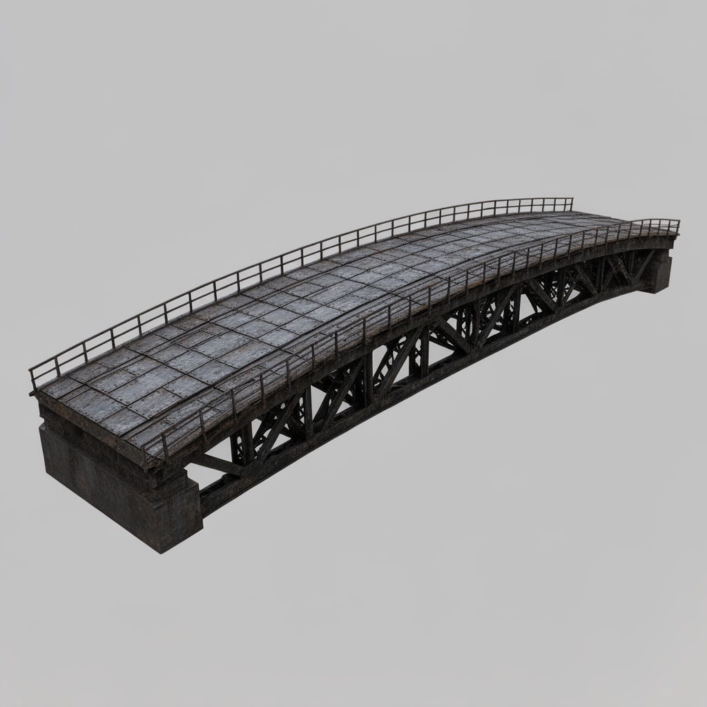 Image: 3D asset reference plate. A single isolated indust
