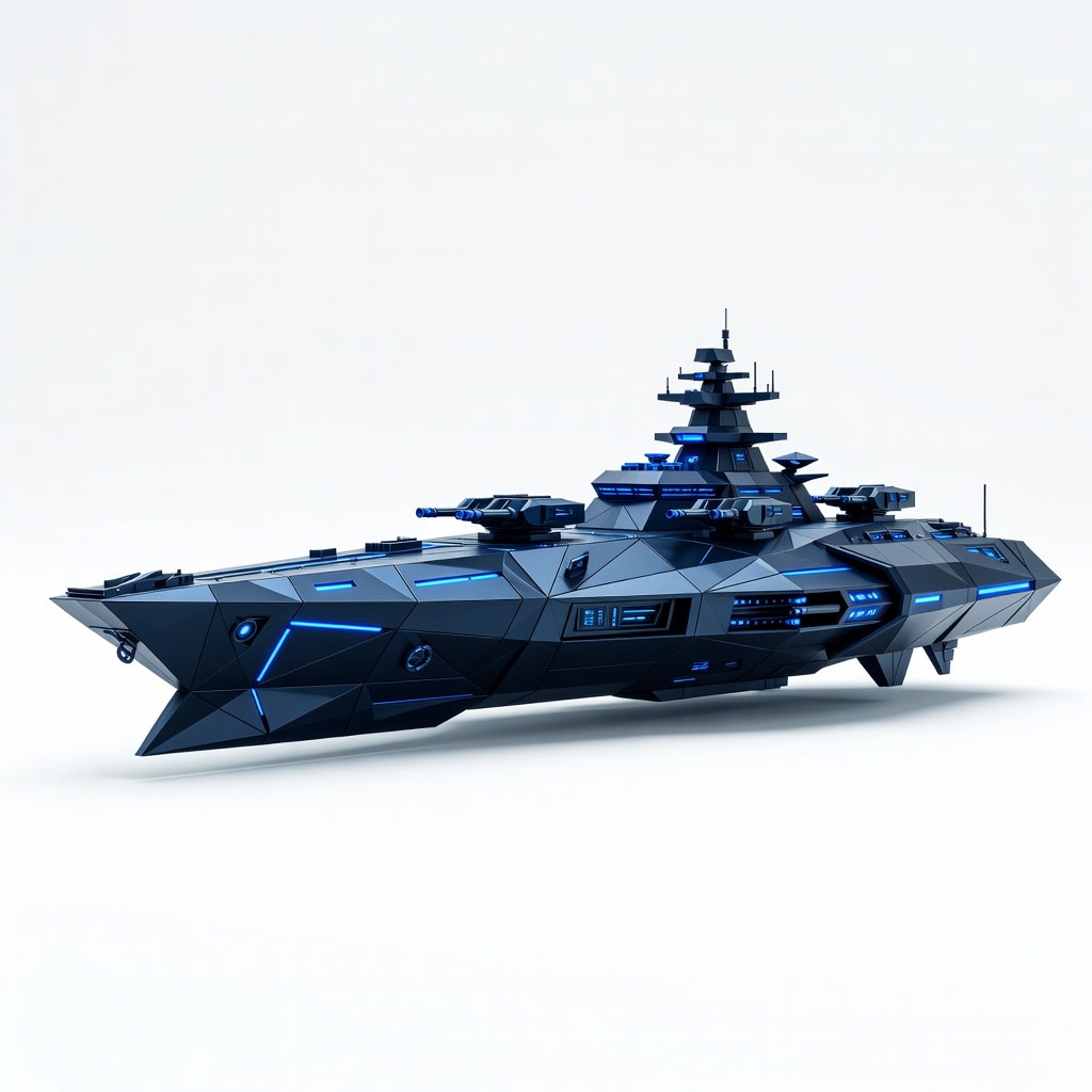 Futuristic Naval Ship Concept (1 / 2)