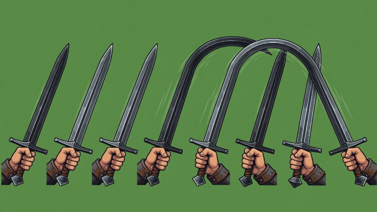 Sword Left Swing Sprite Sheet (4 / 4)