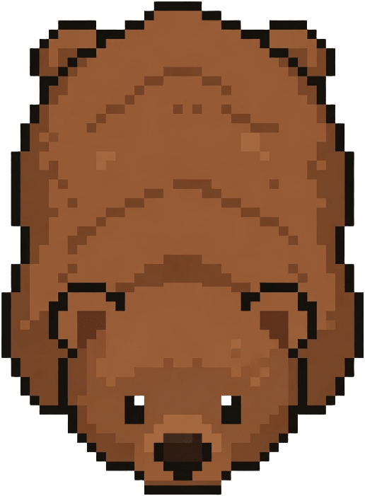 Bear Sprite - Down (bottom facing)