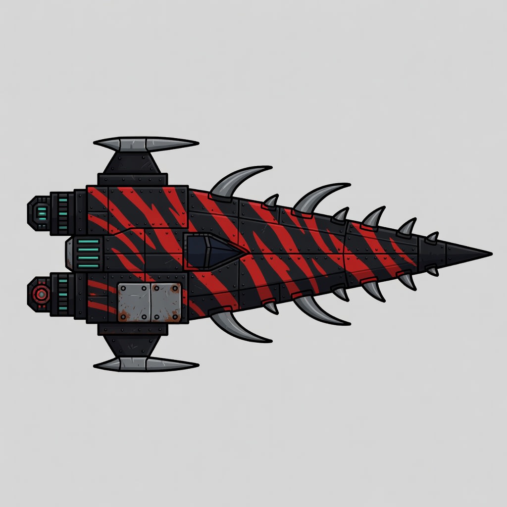 Jackal Ship Top-Down No Thrust (2 / 4)