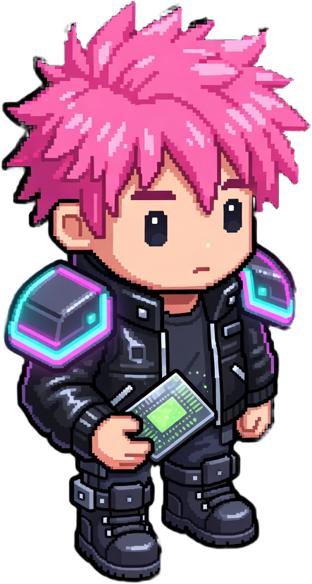 Pixel NPC - Pink Hair Customer