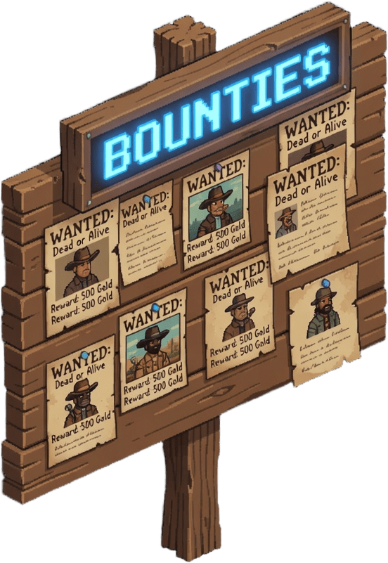 Pixel Prop - Bounty Board Sign